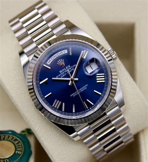 rolex azure blue|Rolex watch blue dial.